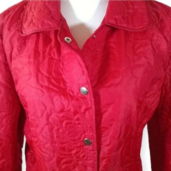 JG HOOK RED QUILTED PUFFER JACKET SZ.L EUC - Picture 2 of 5